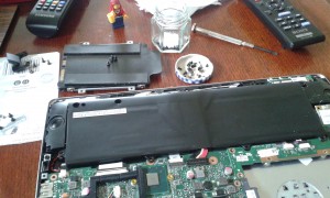 taking apart the laptop